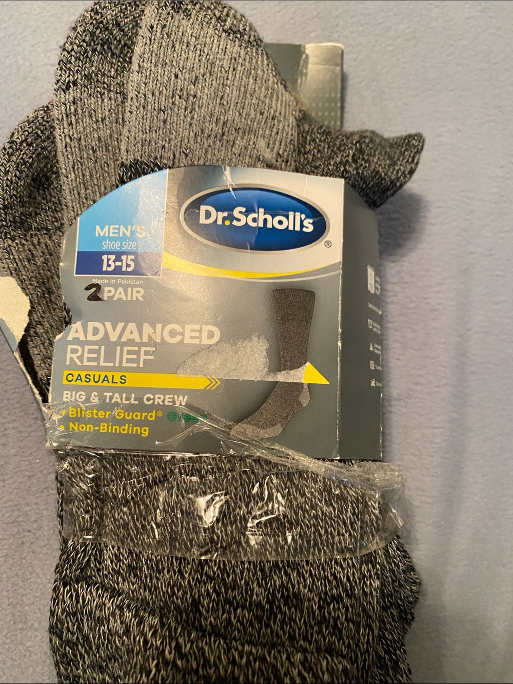 Dr. Scholl's Men's Crew Socks - Gray Marled (2 Pair)